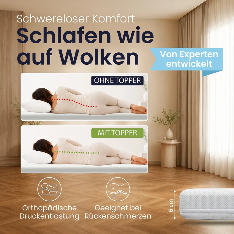Meos Gel-Schaum Topper 270x200 cm