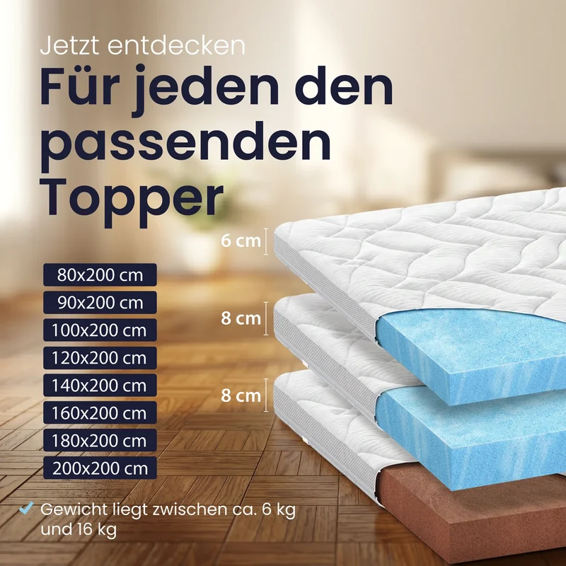 Meos Gel-Schaum Topper 270x200 cm