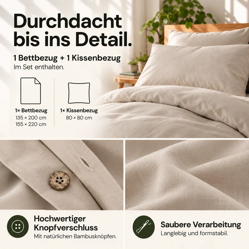Perkal Bettwäsche aus 100% Bio-Baumwolle - Terra Naturale