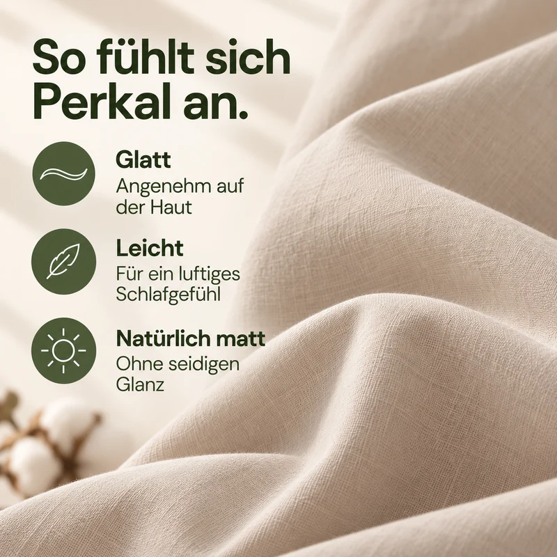 Perkal Bettwäsche aus 100% Bio-Baumwolle - Terra Naturale