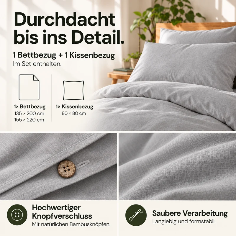Perkal Bettwäsche aus 100% Bio-Baumwolle - Terra Naturale