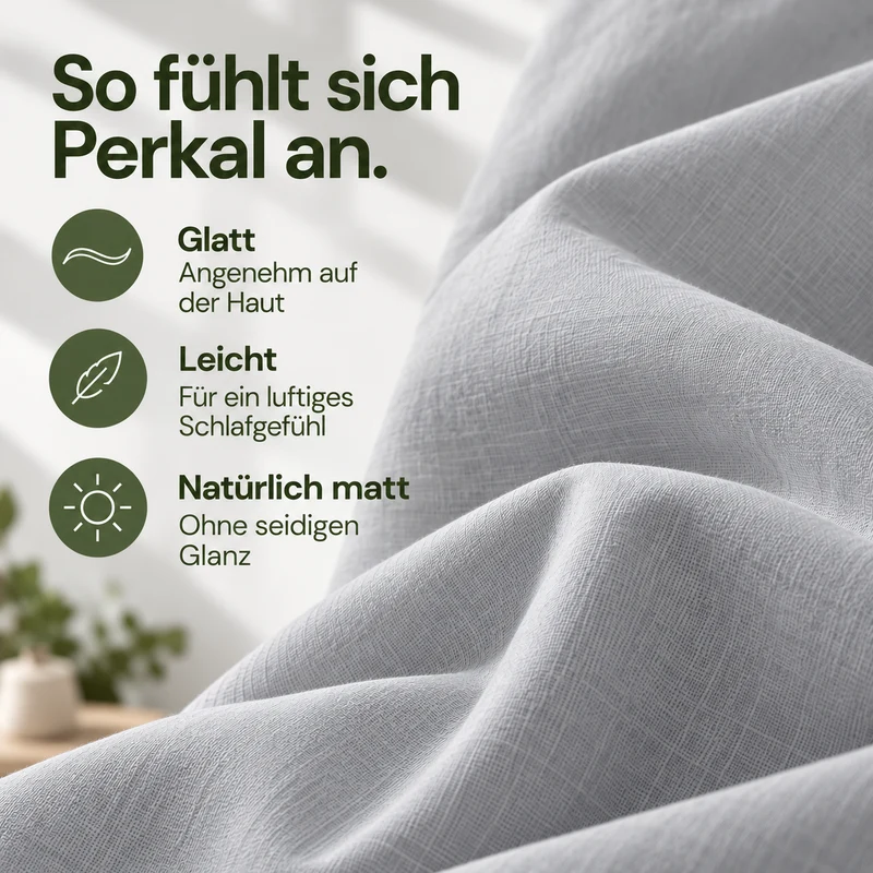 Perkal Bettwäsche aus 100% Bio-Baumwolle - Terra Naturale