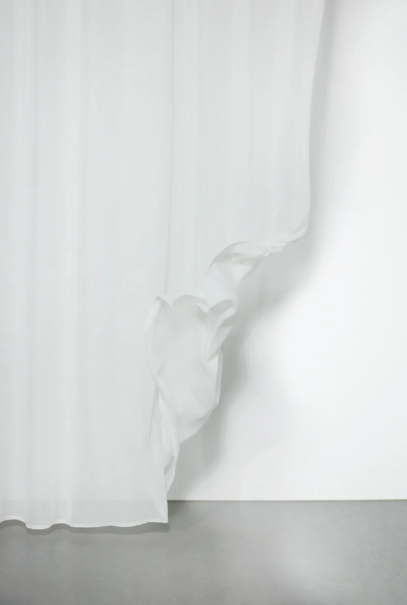 Wool Effect Sheer Curtains in Natural White