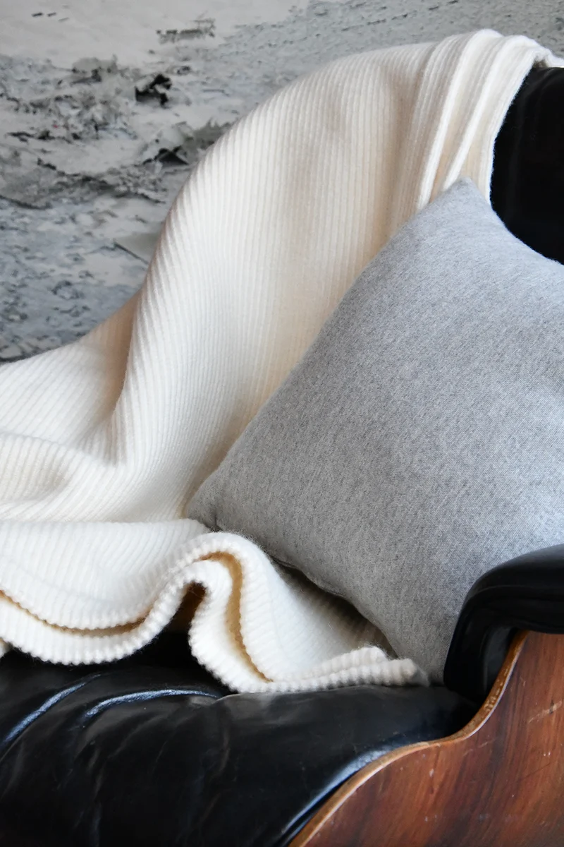Eco Cashmere Cushion in Grey