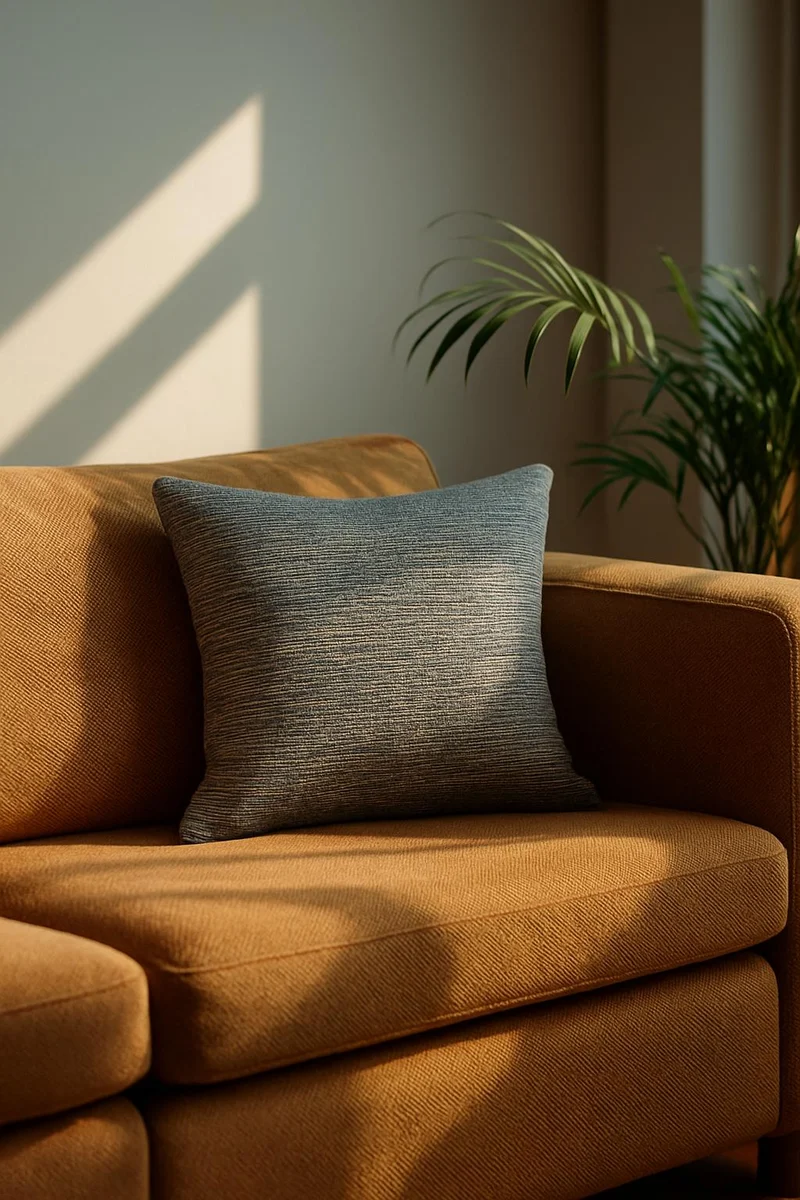 Chenille Cushion "Fossil" - Slate