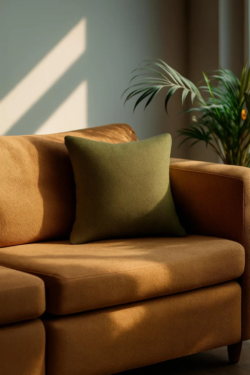 Twisted Cushion "Zuyo" - Lizard Green