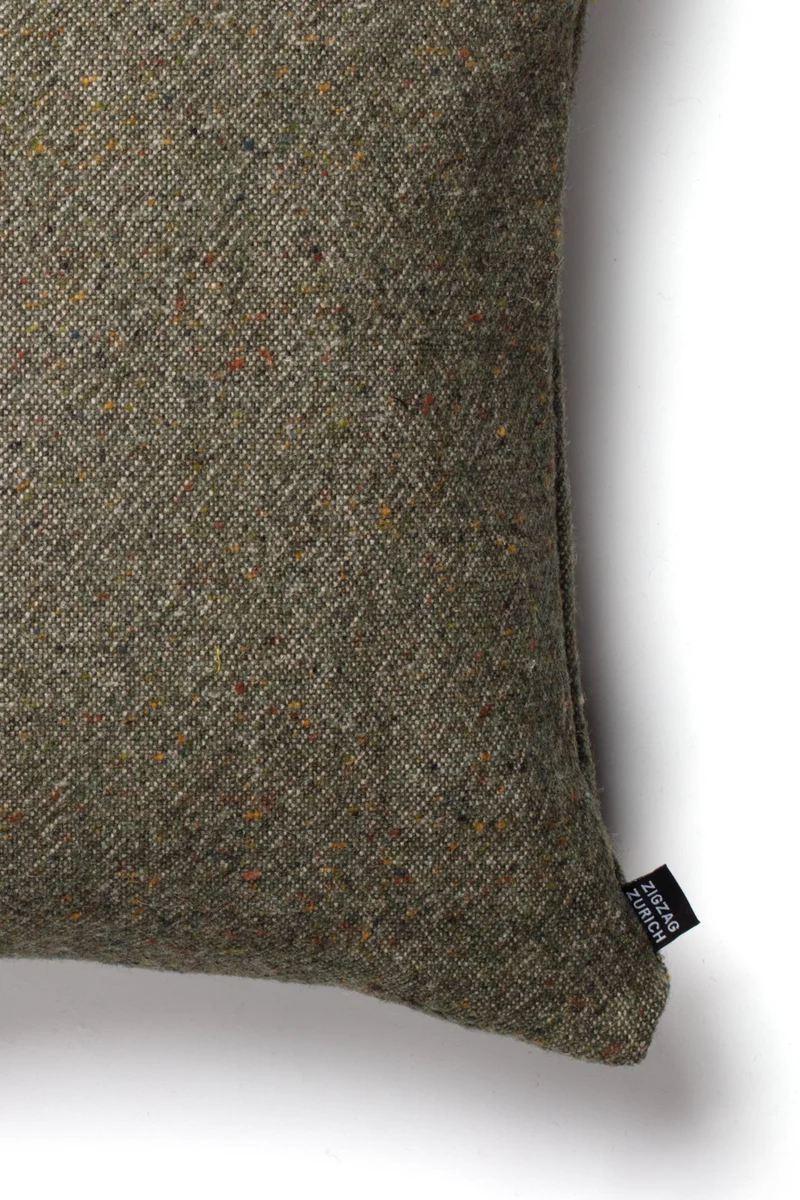 Linen Wool Cushion "Moritz" - Forest Green
