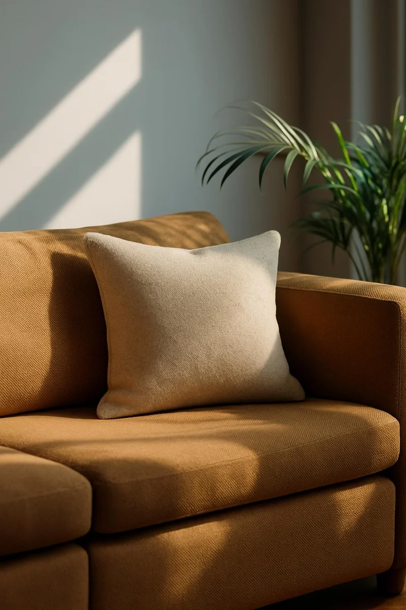 Linen Wool Cushion "Moritz" - Sand