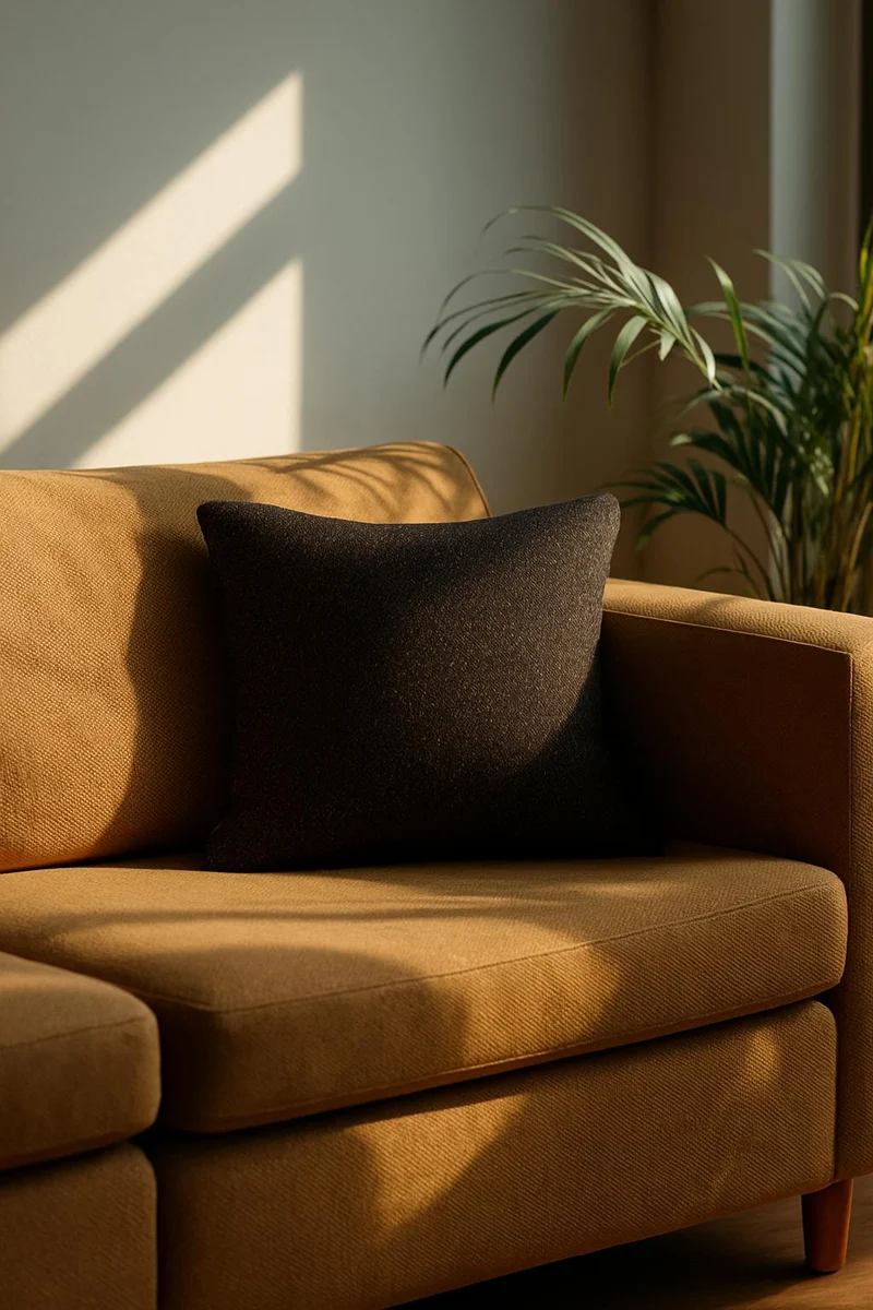 Structure Cushion "Genki" - Espresso