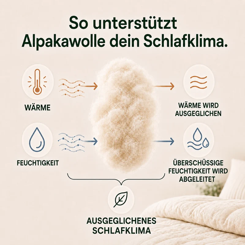 Alpaka Bettdecke aus 100% Alpakawolle - inkl. gratis Schlafratgeber