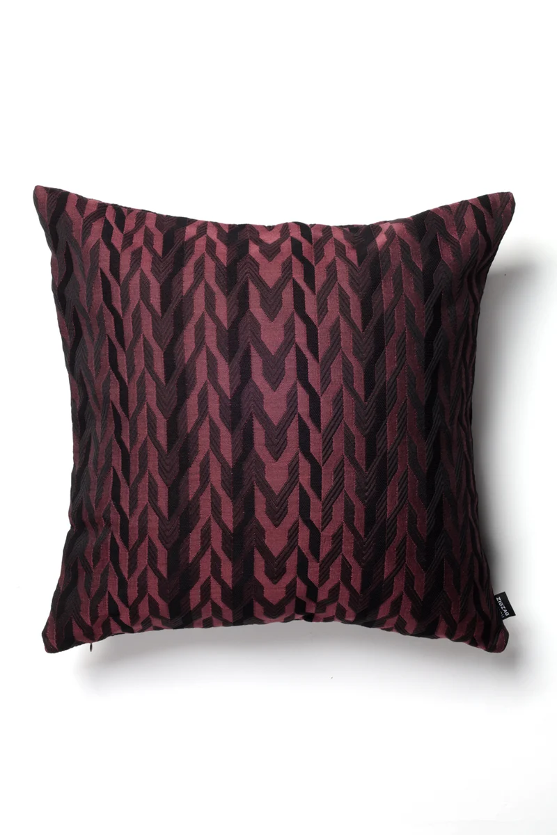 Two Tone Cushion "Zigzagino" - Rose