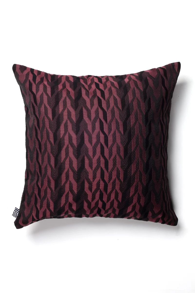 Two Tone Cushion "Zigzagino" - Rose