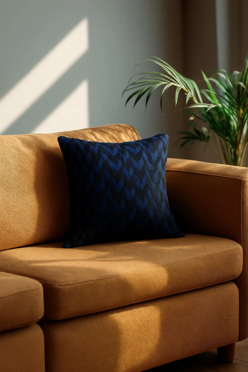 Two Tone Cushion "Zigzagino" - Violet
