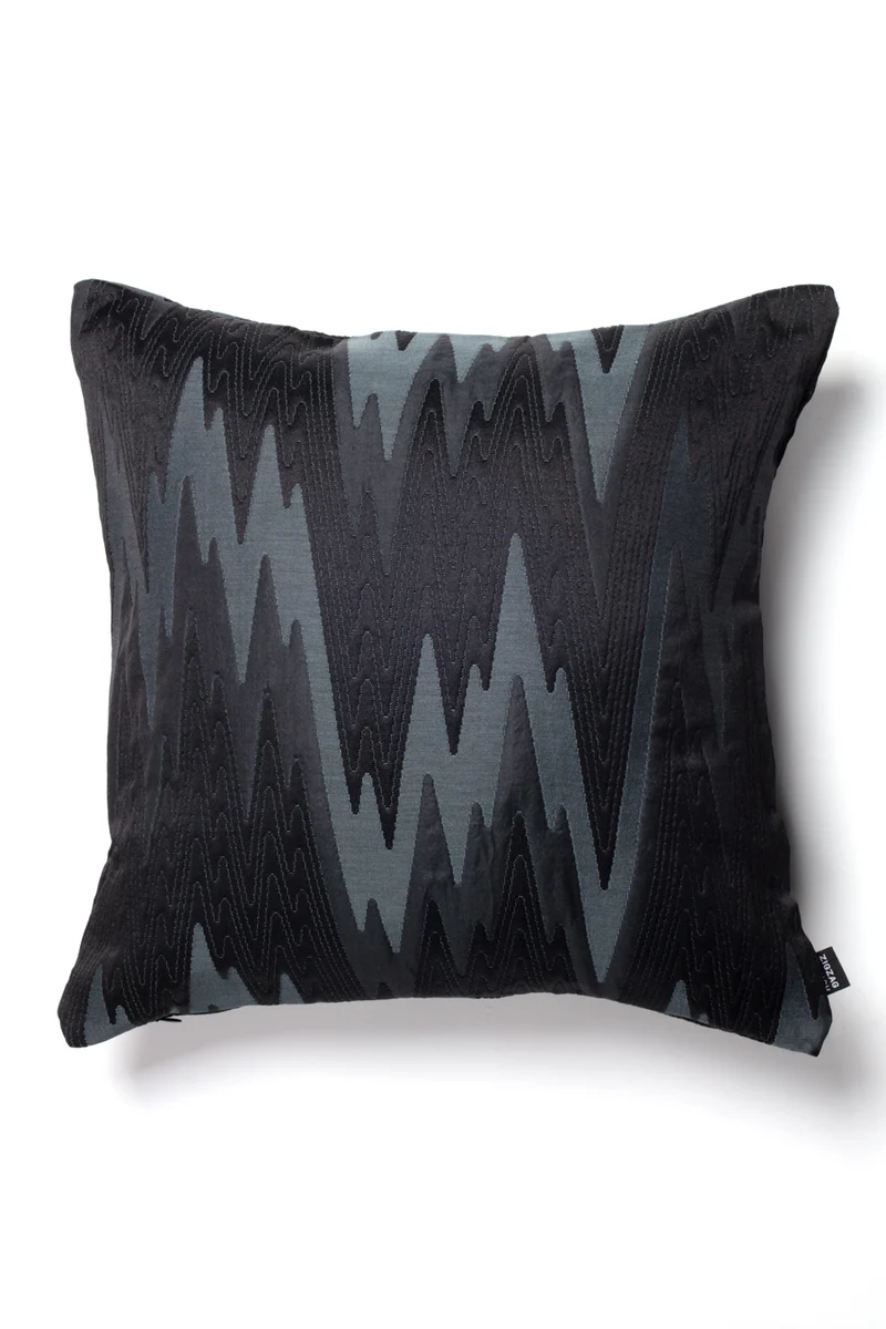 Two Tone Cushion "Zigzagone" - Sky Blue