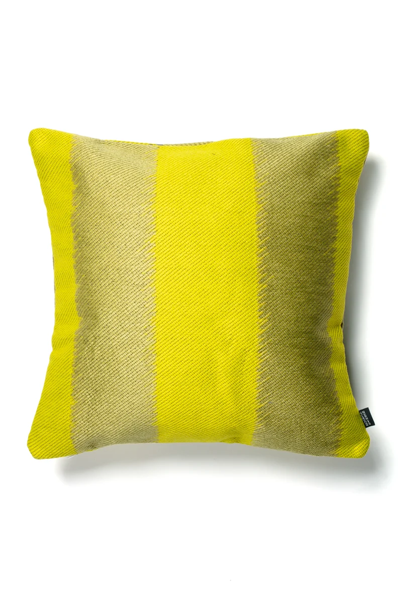 Indoor Outdoor Cushion "One Love" - Pistachio Yellow