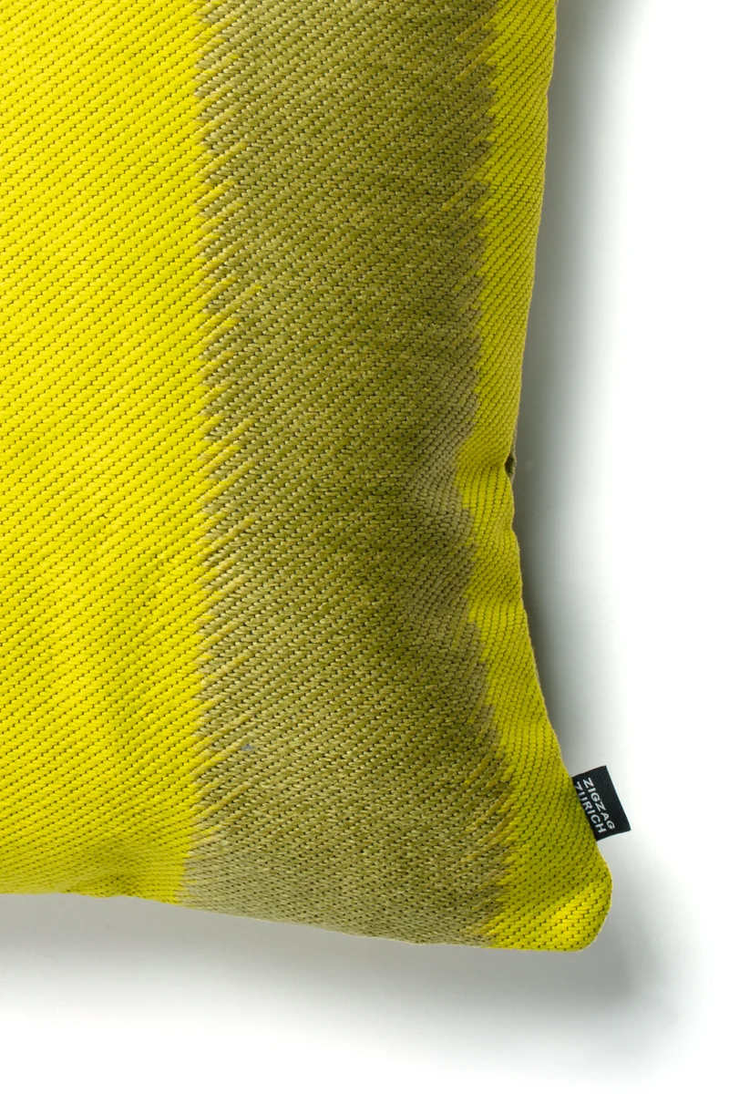 Indoor Outdoor Cushion "One Love" - Pistachio Yellow