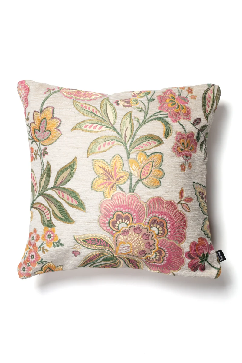 Floral Cushion "Botanica" - White
