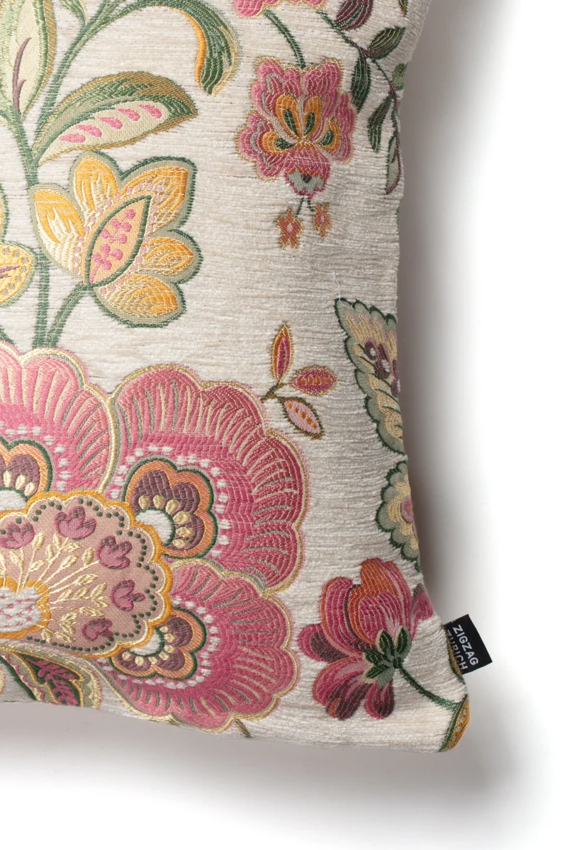 Floral Cushion "Botanica" - White
