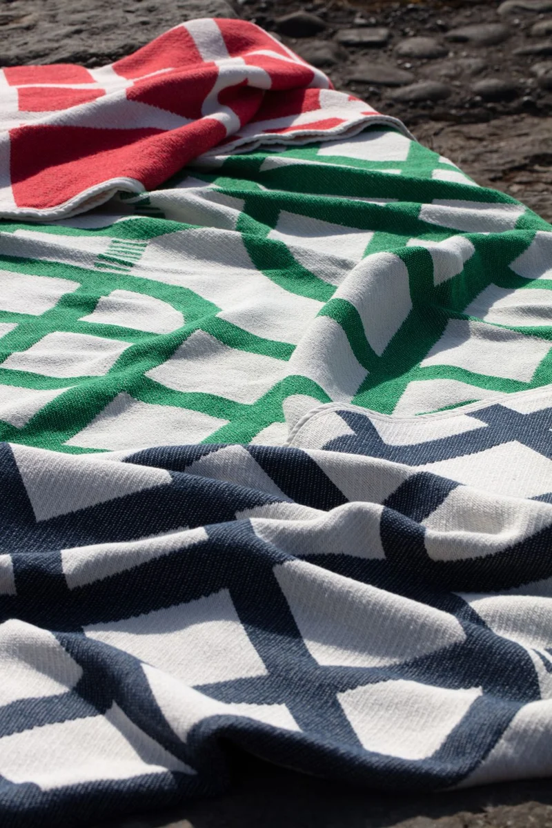 Cotton Blanket “Maglia” Navy by Paolo Giacomazzi