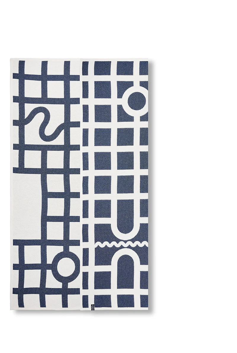 Cotton Blanket “Maglia” Navy by Paolo Giacomazzi