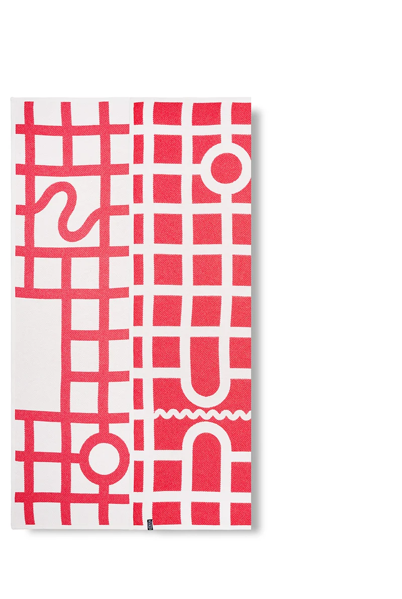 Cotton Blanket “Maglia” Red by Paolo Giacomazzi