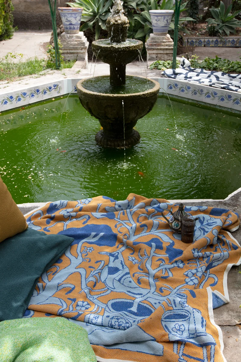 Cotton Blanket “Botanical” by Jacco Bunt