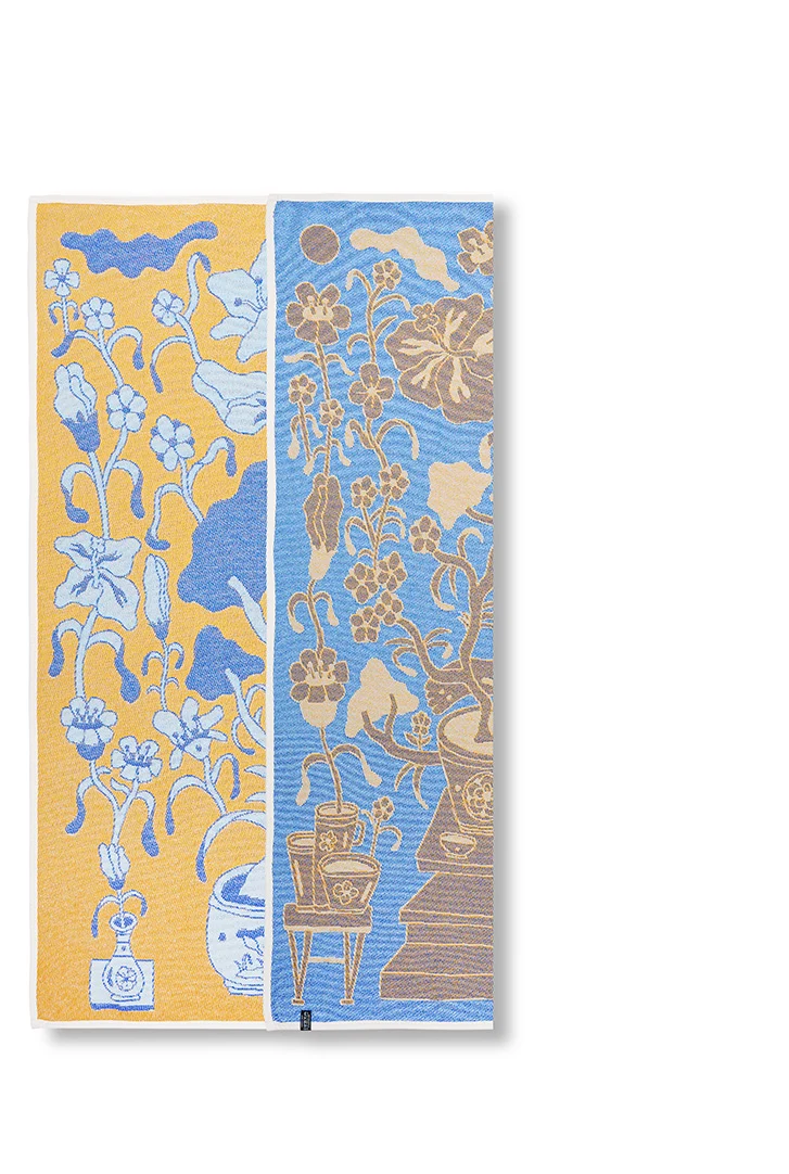 Cotton Blanket “Botanical” by Jacco Bunt
