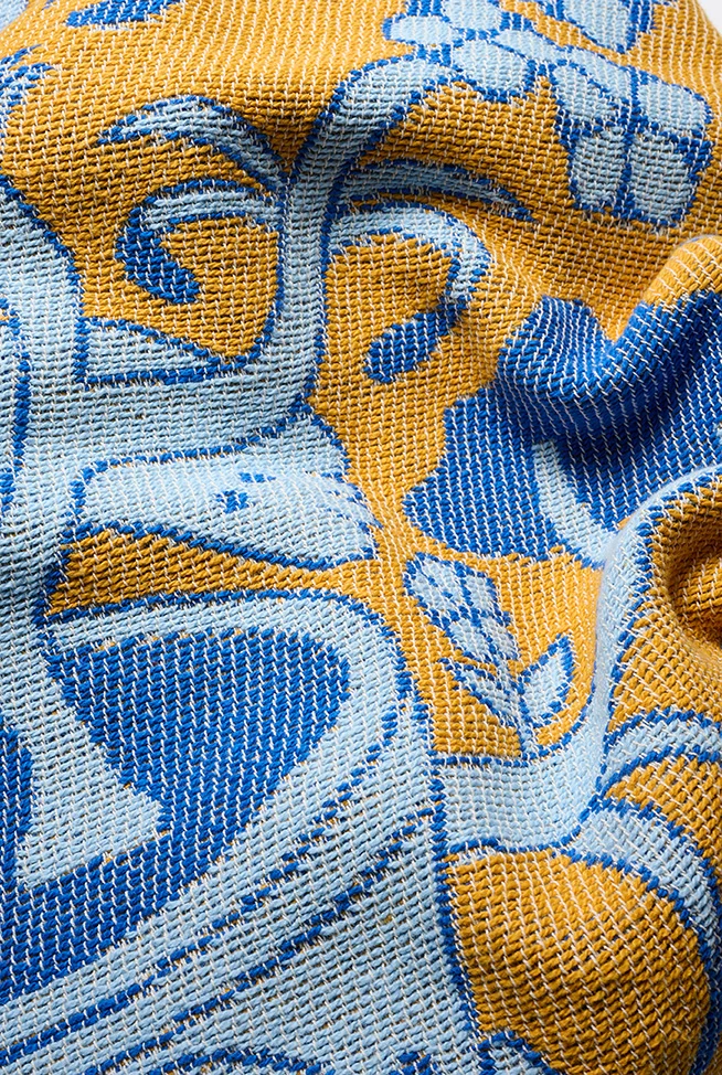 Cotton Blanket “Botanical” by Jacco Bunt