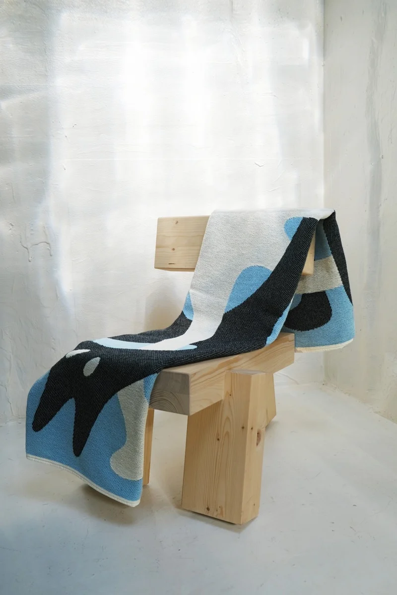 Cotton Blanket “Lupo” by Joël Roth