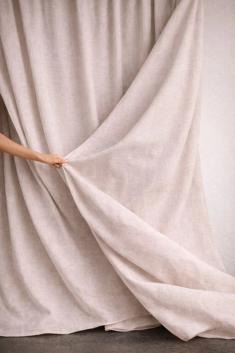 Wool & Linen Curtains "Lana Lino" in Linen Color