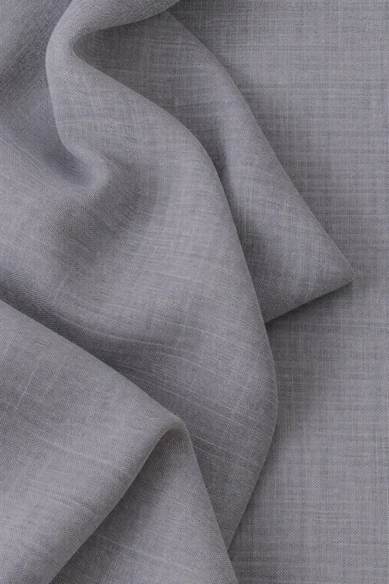 Wool & Linen Curtains "Lana Lino" in Grey Color