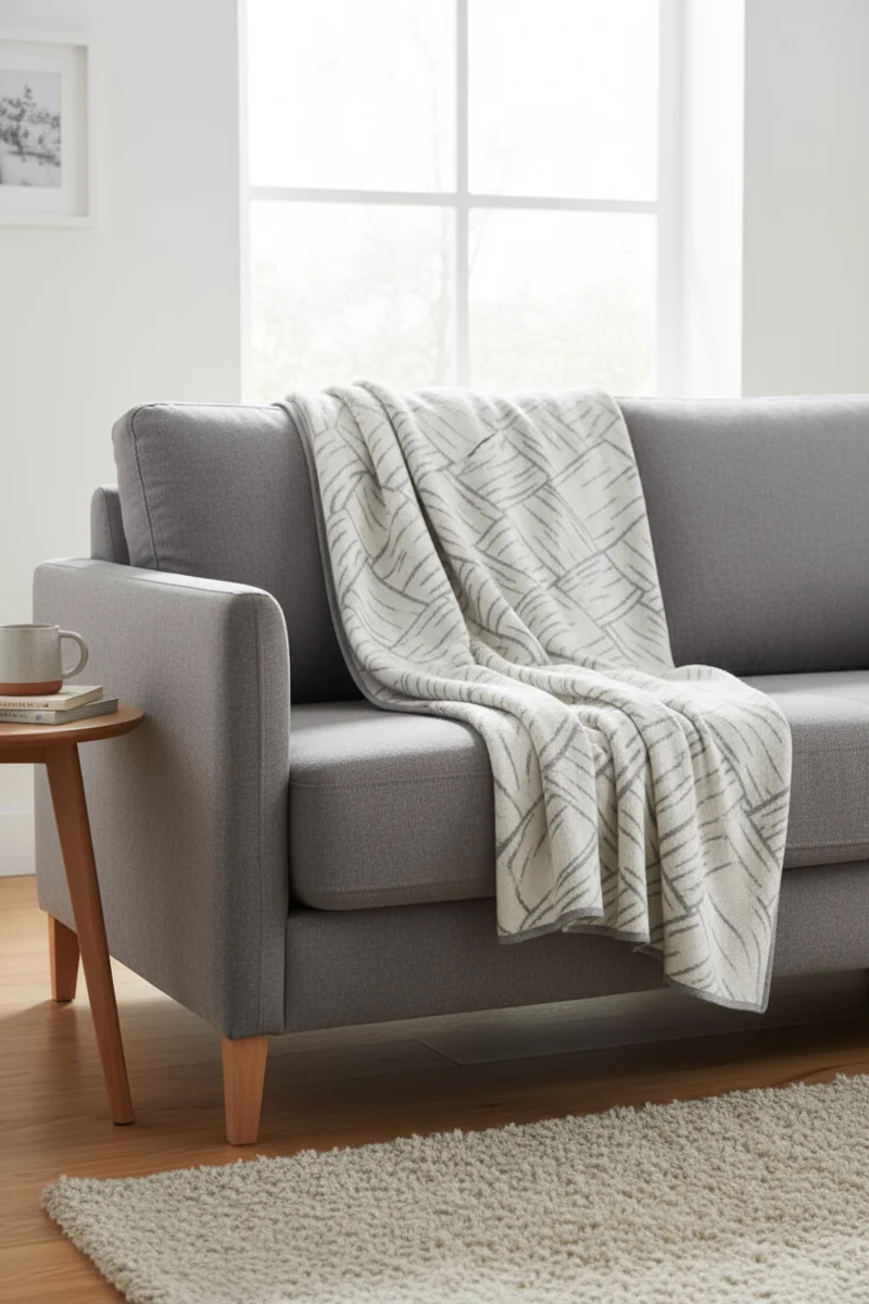 Alpaka Wolldecke JACQUARD