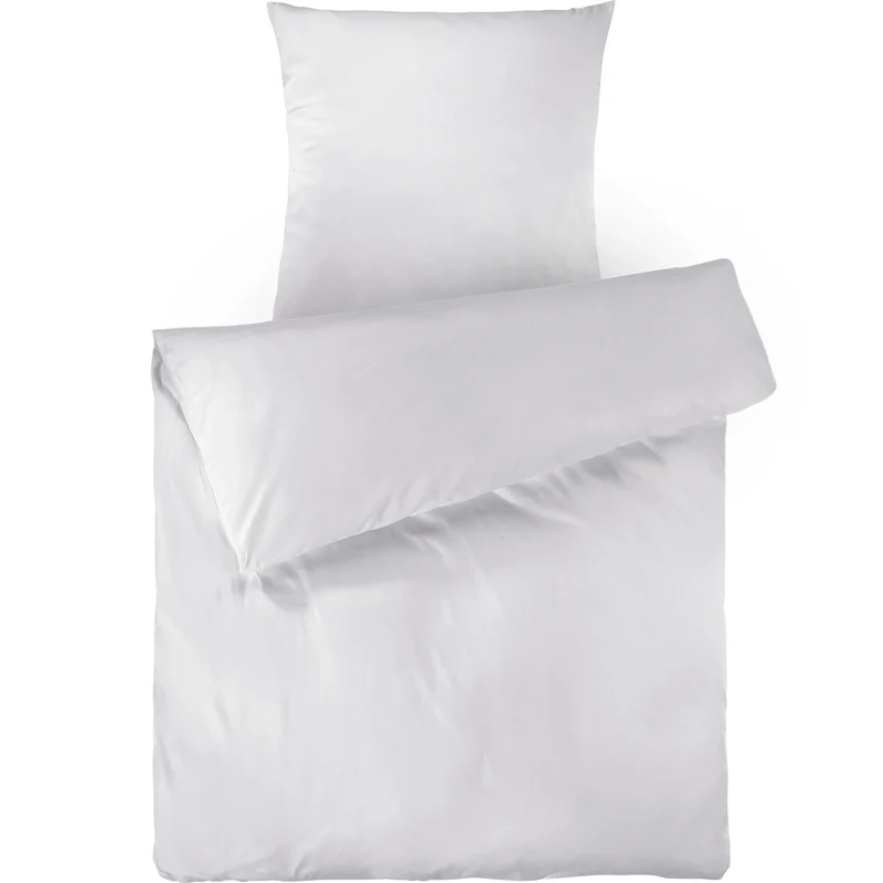 Mako Satin Bettwäsche - Pure Label - Weiß - 155x220 + 80x80cm