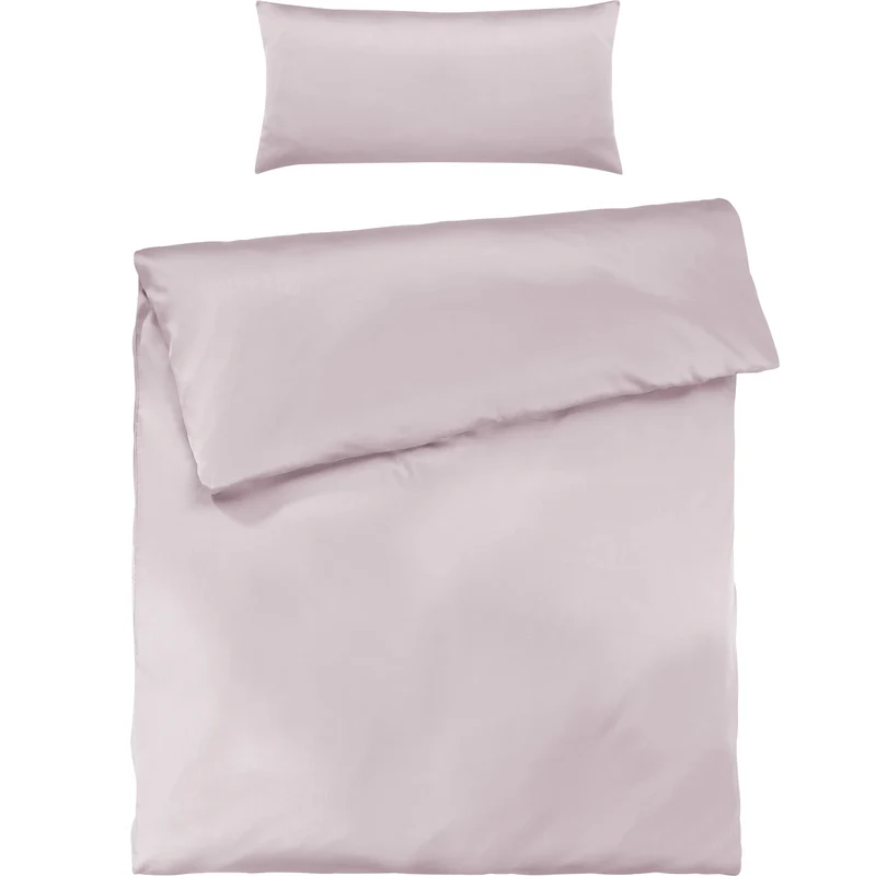 Mako Satin Bettwäsche - Pure Label - Soft Rosa - 155x220 + 40x80cm