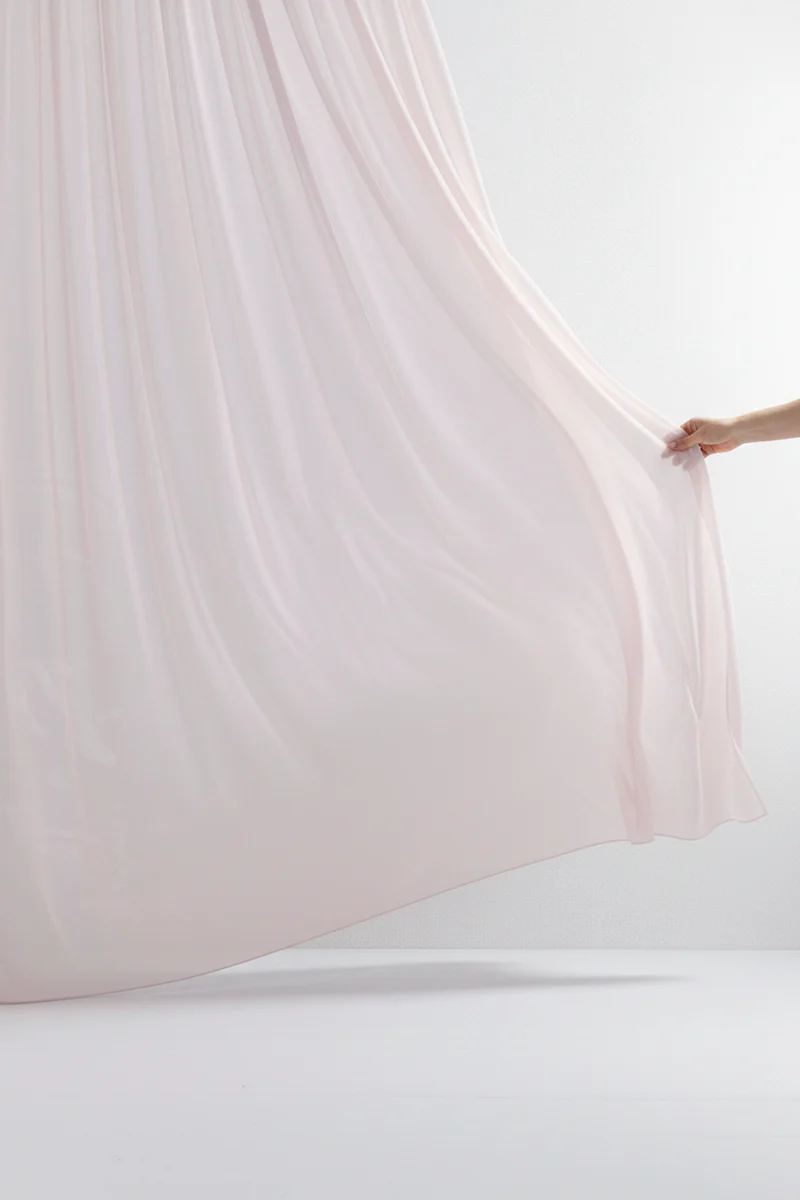 Luxury Sheer Curtains "Georgette" in Light Rose Colour