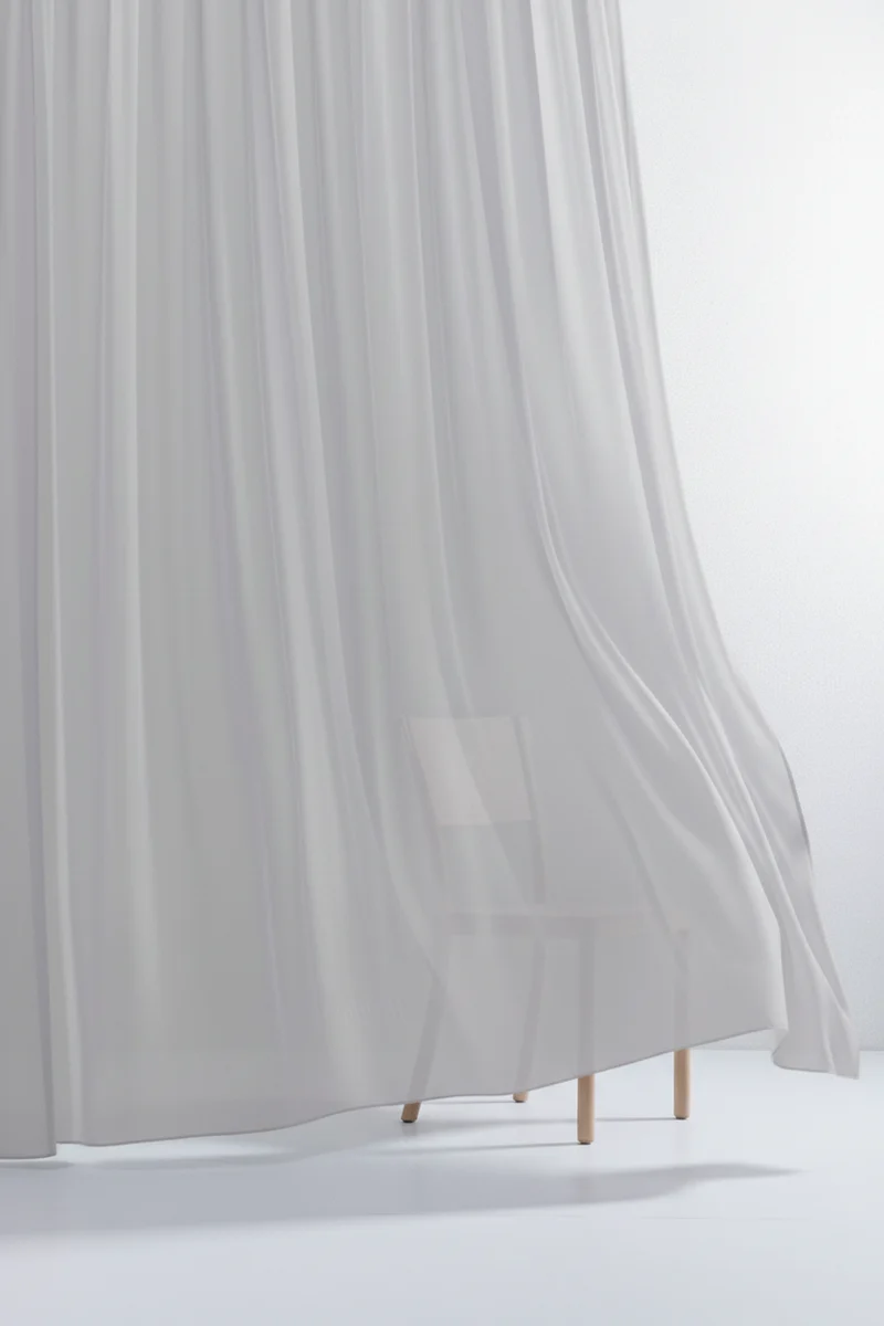 Luxury Sheer Curtains "Georgette" in Anthracite Colour