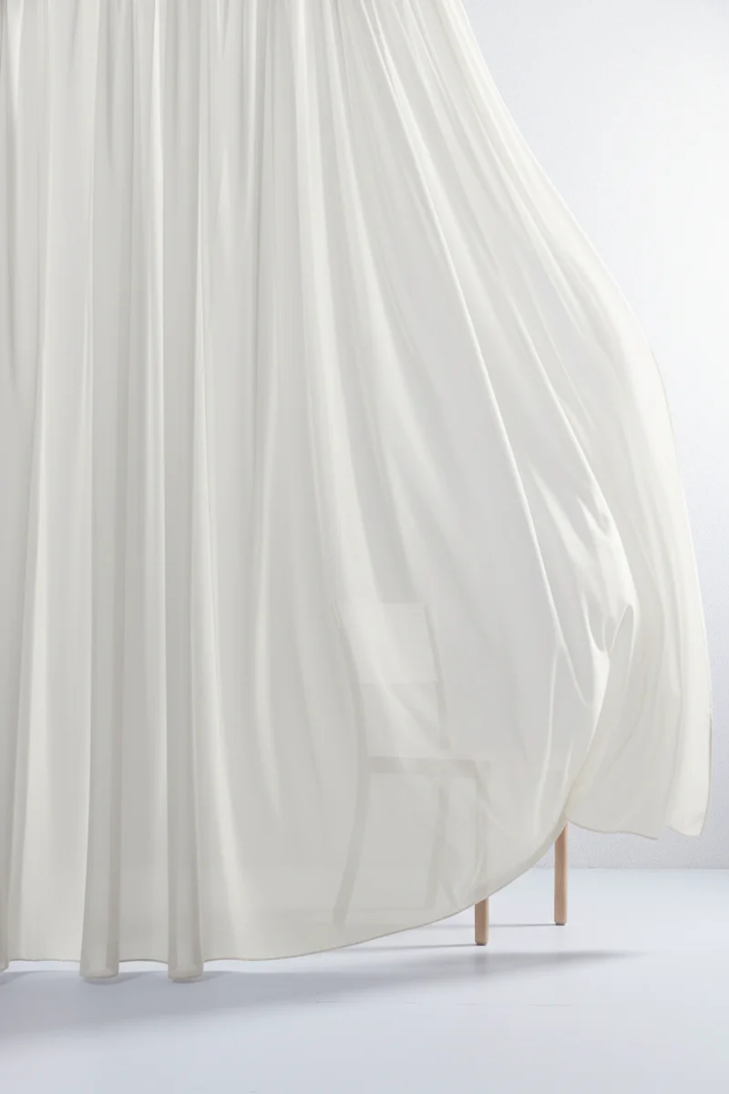 Luxury Sheer Curtains "Georgette" in Beige Colour
