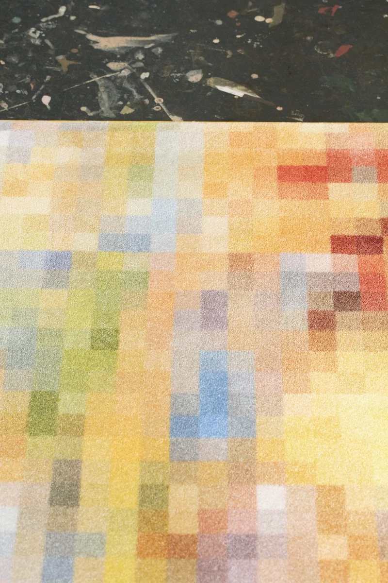 "Meadow Pixel" Artist Rug by Michele Rondelli