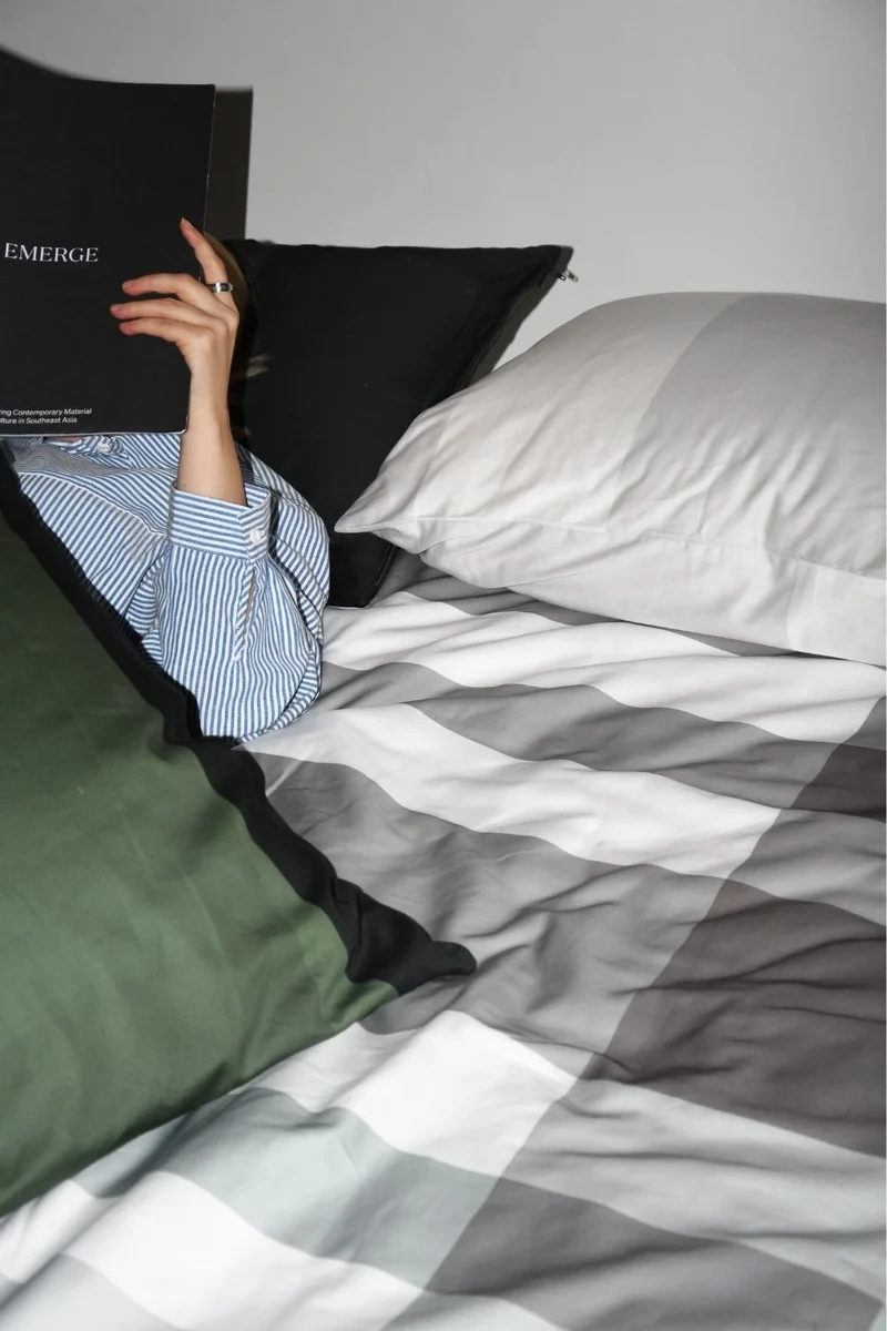 Artist Bedding "Tartzan Espresso Mist" by Michele Rondelli