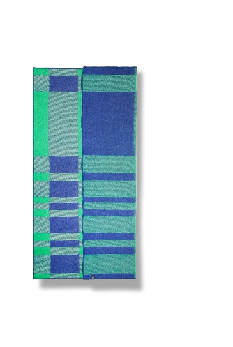 Wool Blanket "Tartan Green" by Michele Rondelli