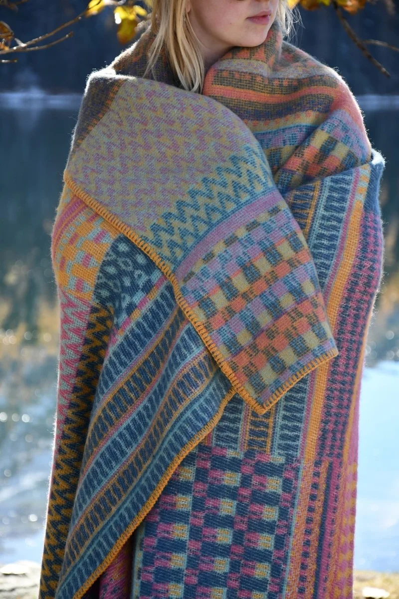Wool Blanket "Patchwork" by Michele Rondelli