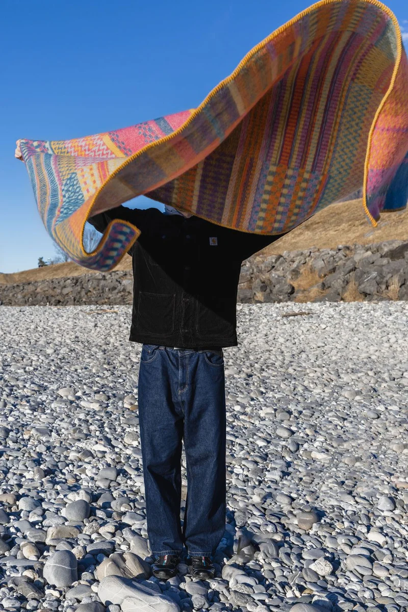 Wool Blanket "Patchwork" by Michele Rondelli