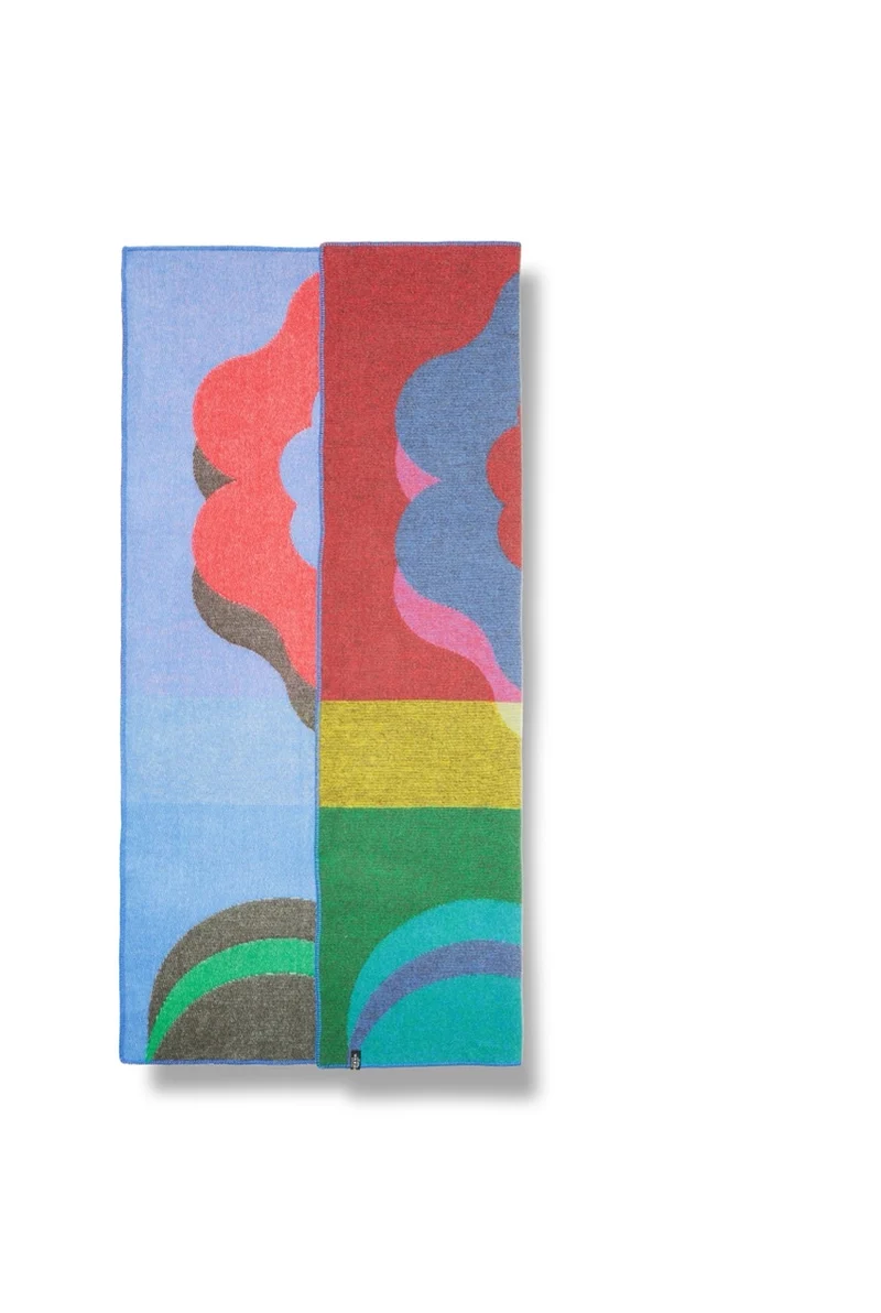 Wool Blanket "Blossom" by Celine Cornu