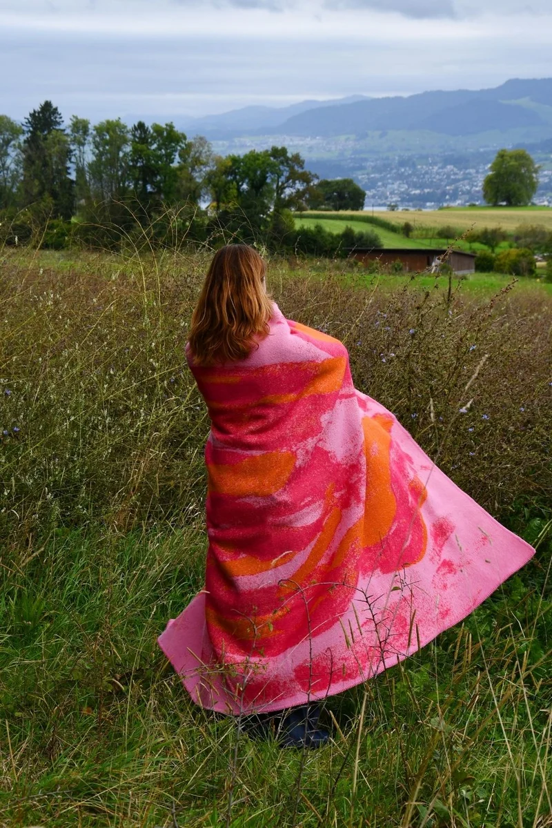 Wool Blanket "Fire Dreams" by Petra Dutli