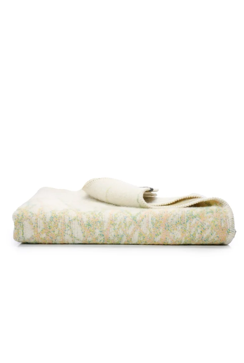 Wool Blanket "Festive Tangle Natural" by Tom Koken