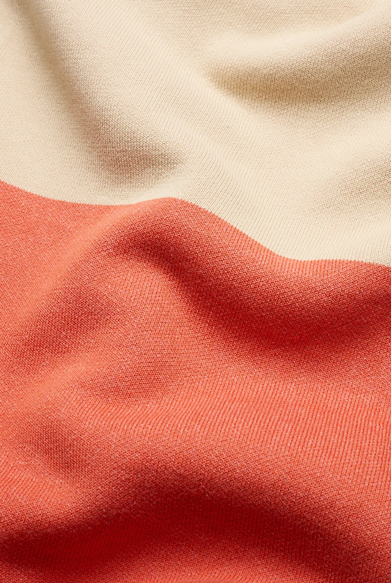 Knit Cotton Blanket "Two Fold Taupe Beige" by Michele Rondelli