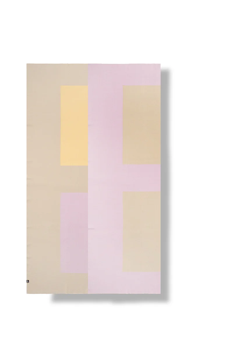 Knit Cotton Blanket "Two Fold Sandy Beige" by Michele Rondelli