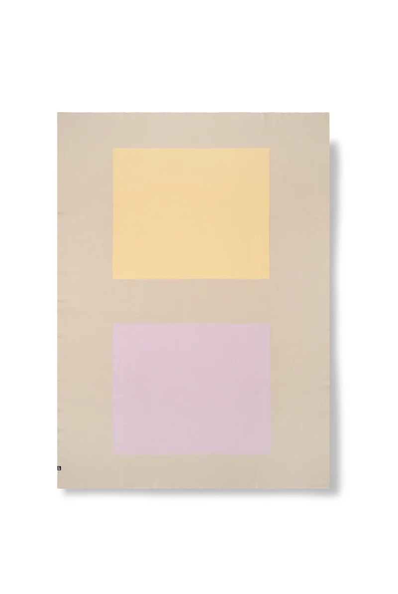 Knit Cotton Blanket "Two Fold Sandy Beige" by Michele Rondelli