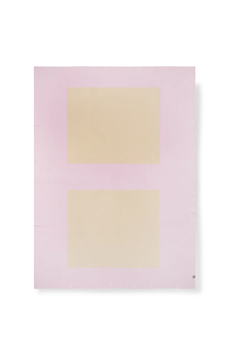 Knit Cotton Blanket "Two Fold Sandy Beige" by Michele Rondelli