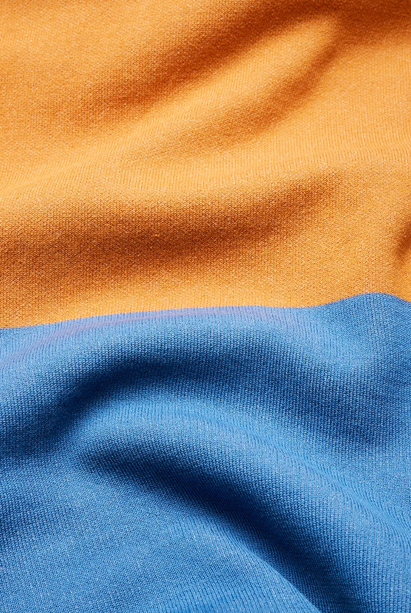 Knit Cotton Blanket "Two Fold Navy Blue" by Michele Rondelli